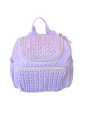 Mommore Purple Water Resistant Quilted Travel Diaper Bag Maternity Backpack